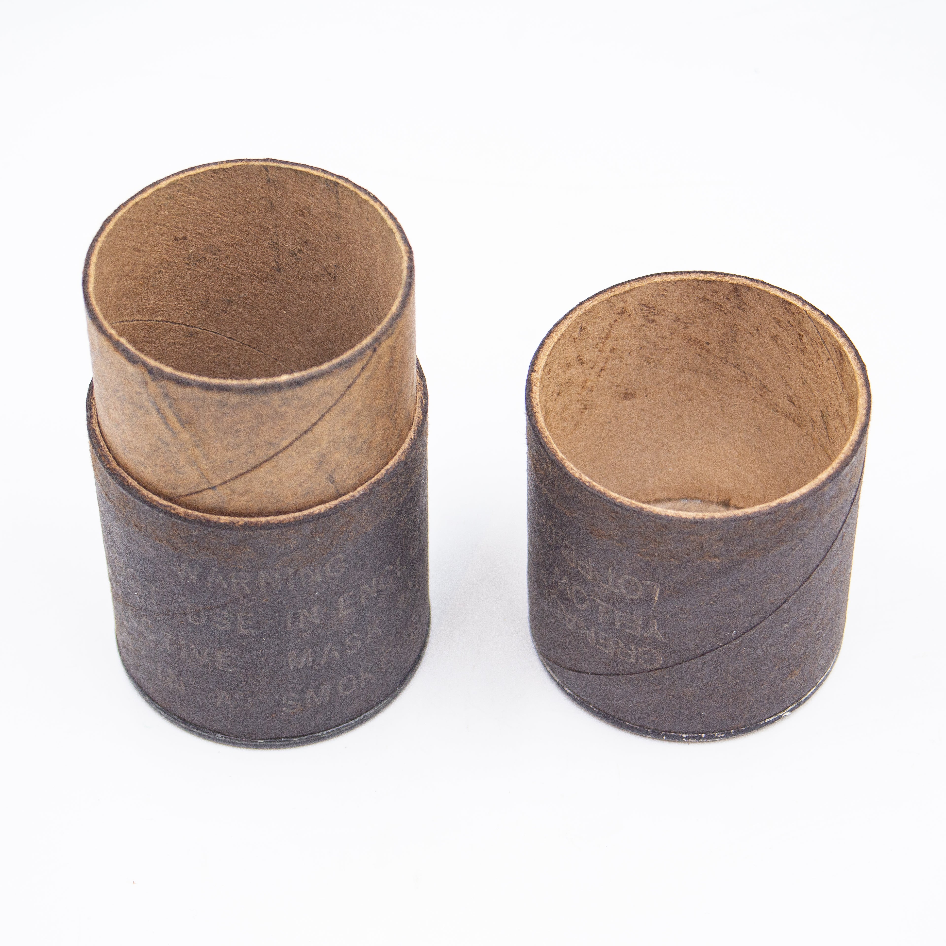 1960s Vietnam War M18 Yellow Smoke Grenade Cardboard Tube - Image 2
