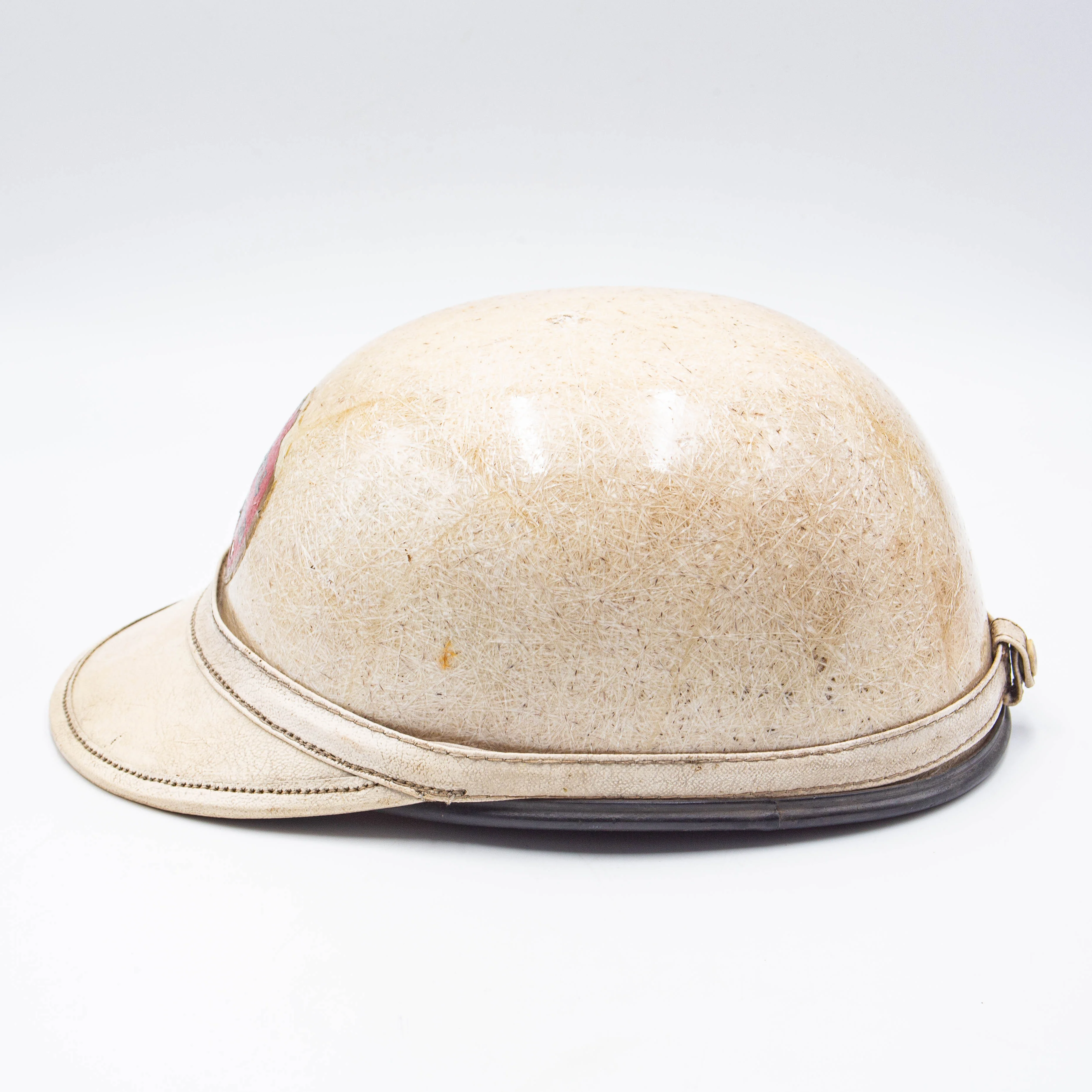 40s Vintage Feridax St. Christopher Motorcycle Crash Helmet - Image 3