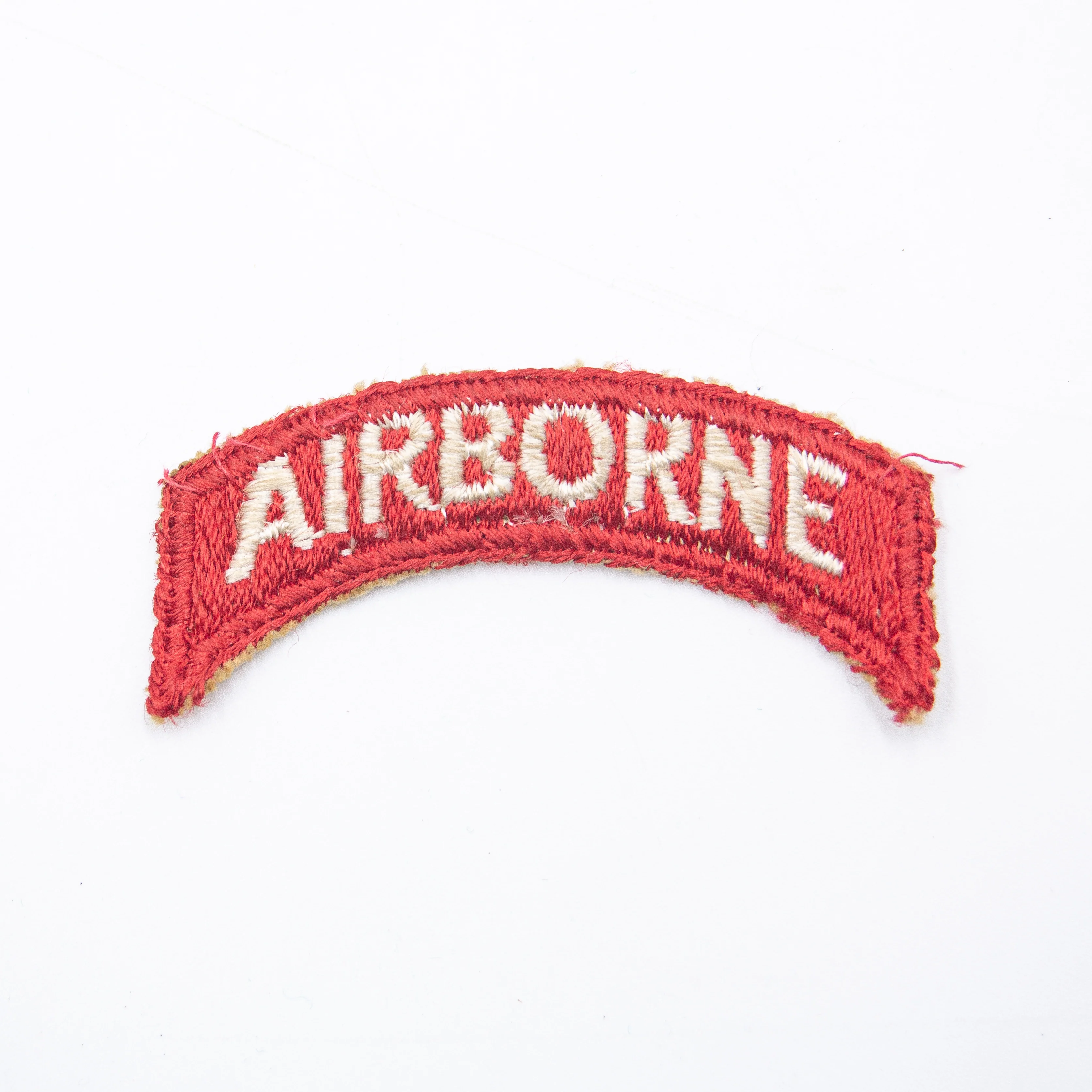 40s WW2 US Army Engineer Red & White Airborne Tab Patch