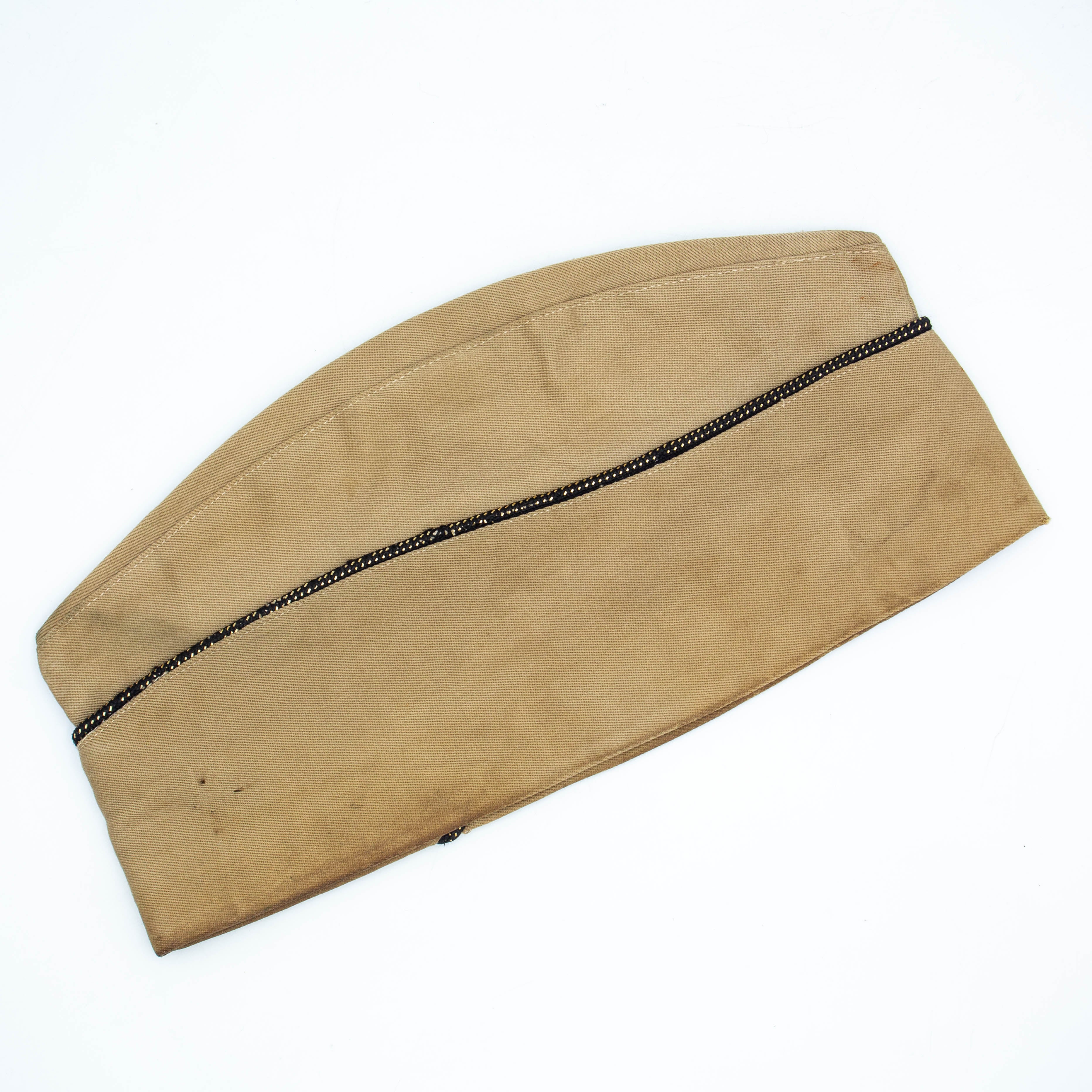40s WW2 Vintage US Army Officer Overseas Garrison Cap - Size 7 1/4 - Image 2