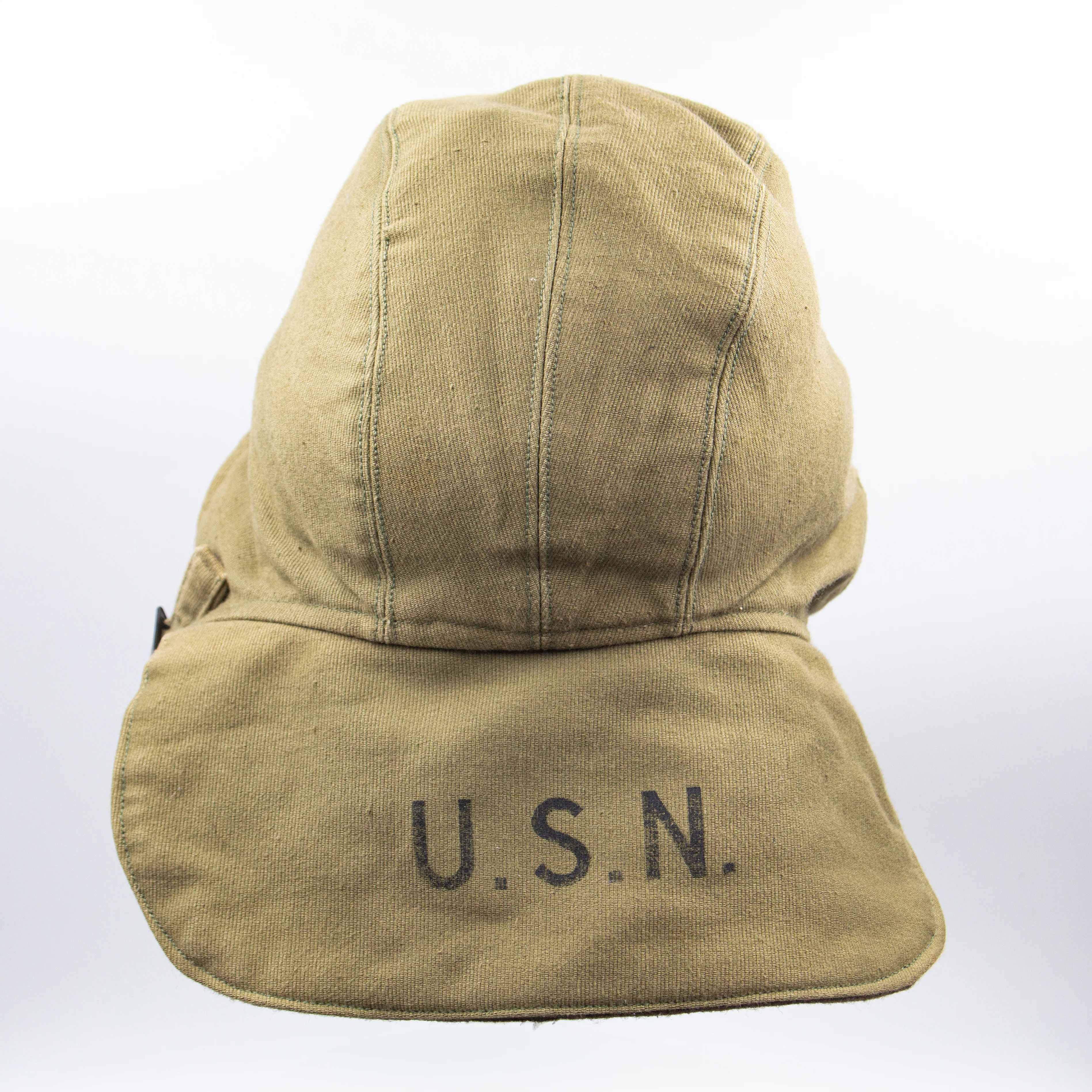 NOS 40s WW2 Vintage US Navy Foul Weather Flight Deck Cap - Size 7 - Image 3