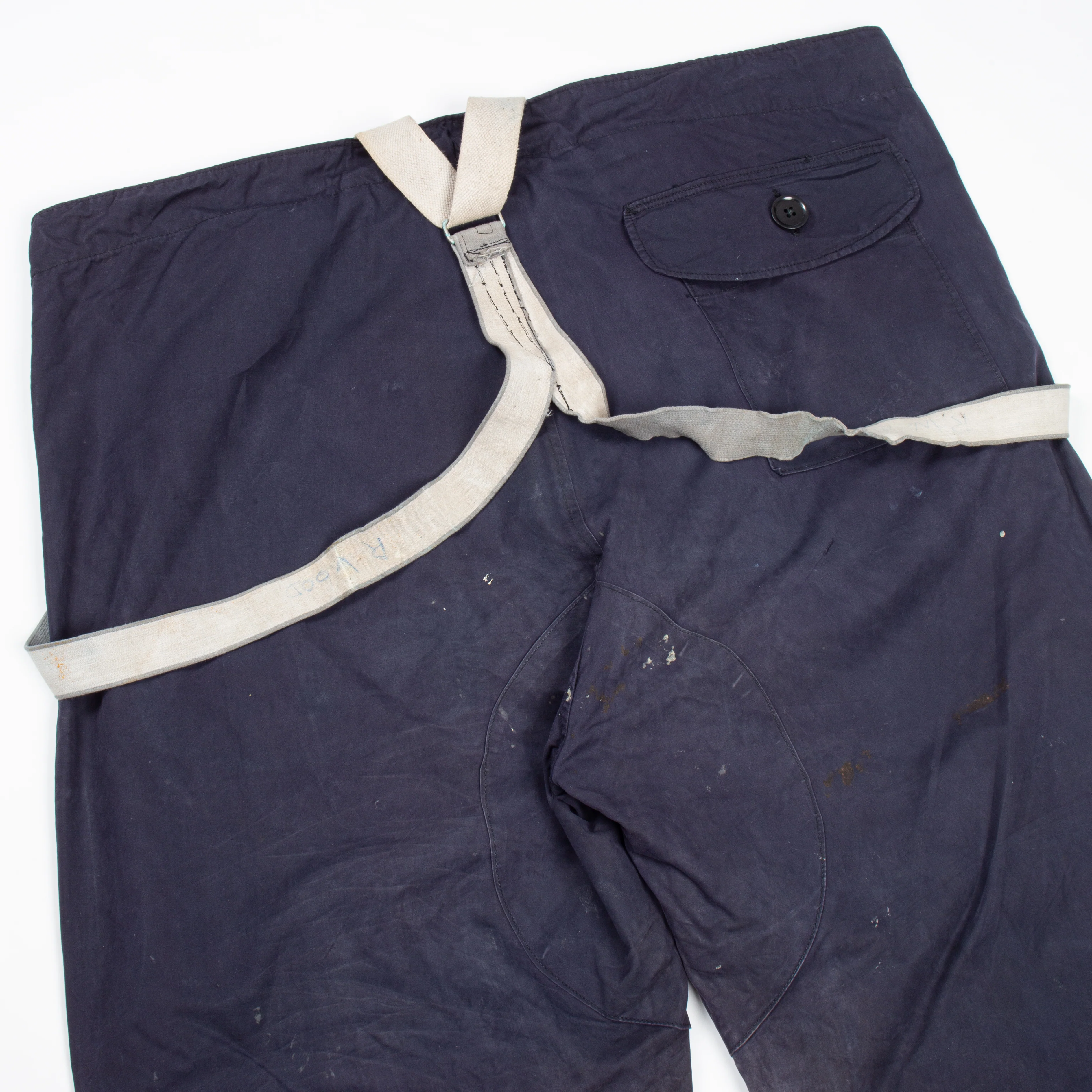 Rare 50s Vintage Royal Navy Ventile Deck Trousers - 46x30 - Image 7