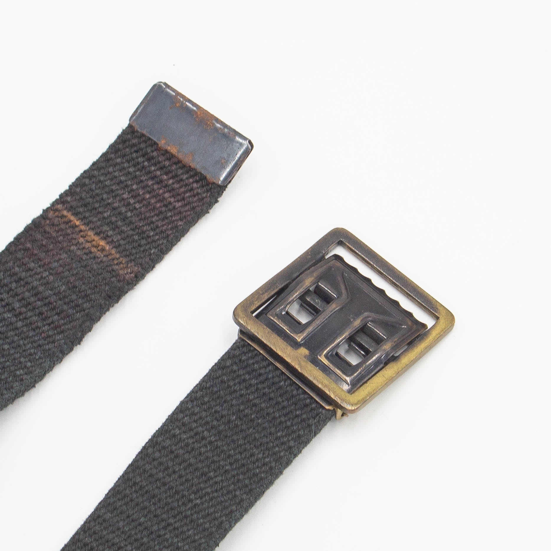 60s US Army Black Trouser Belt - 33" - Image 3