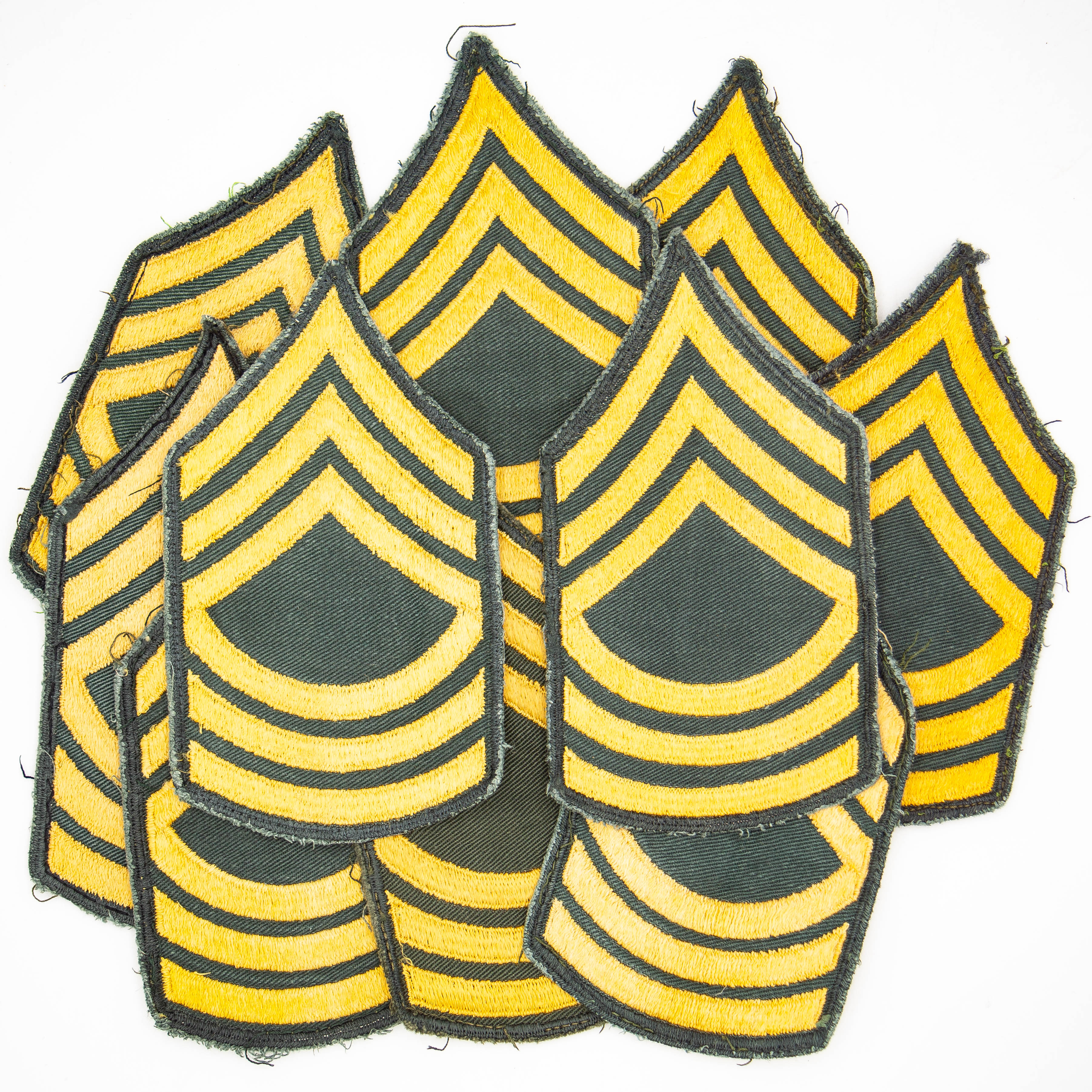 60s Vietnam War US Army Cut Edge Master Sergeant (MSG) Rank Patch Set - Image 3