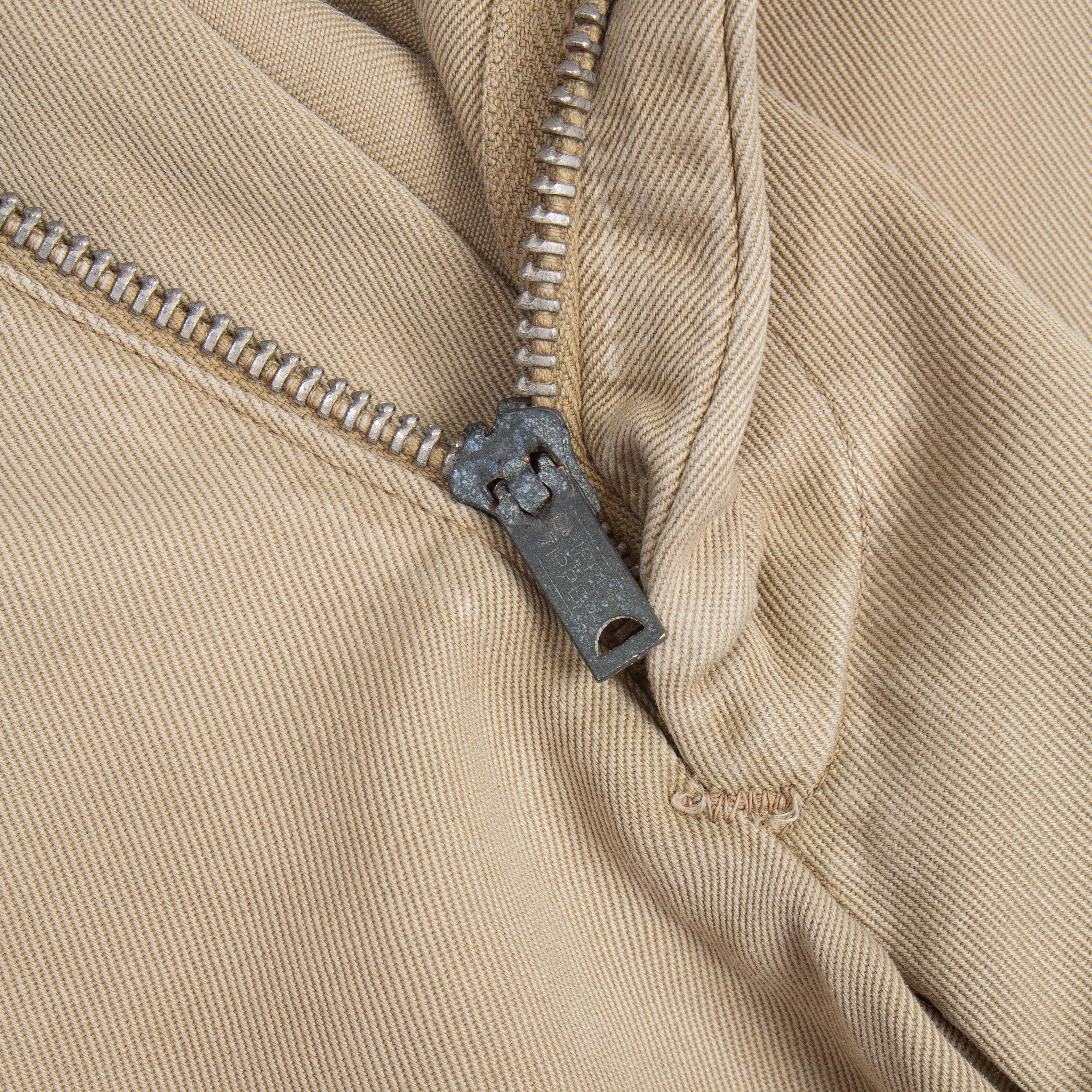50s Vintage US Army Khaki Chino Trousers - 35x31 - Image 4