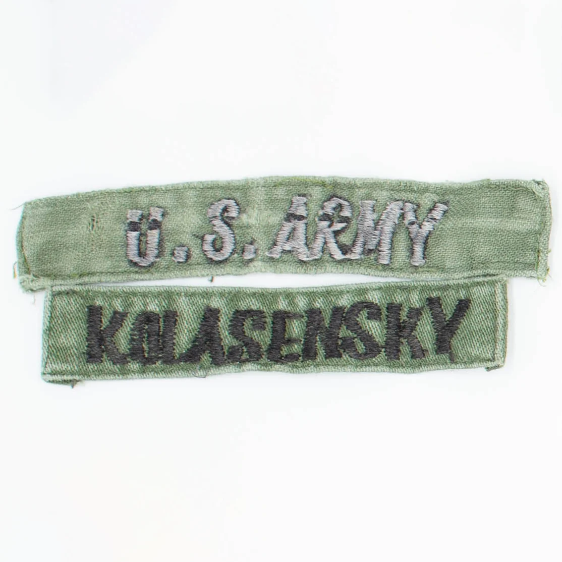 60s Vintage Vietnamese-Made US Army 'Kolasensky' Tape Patch Set