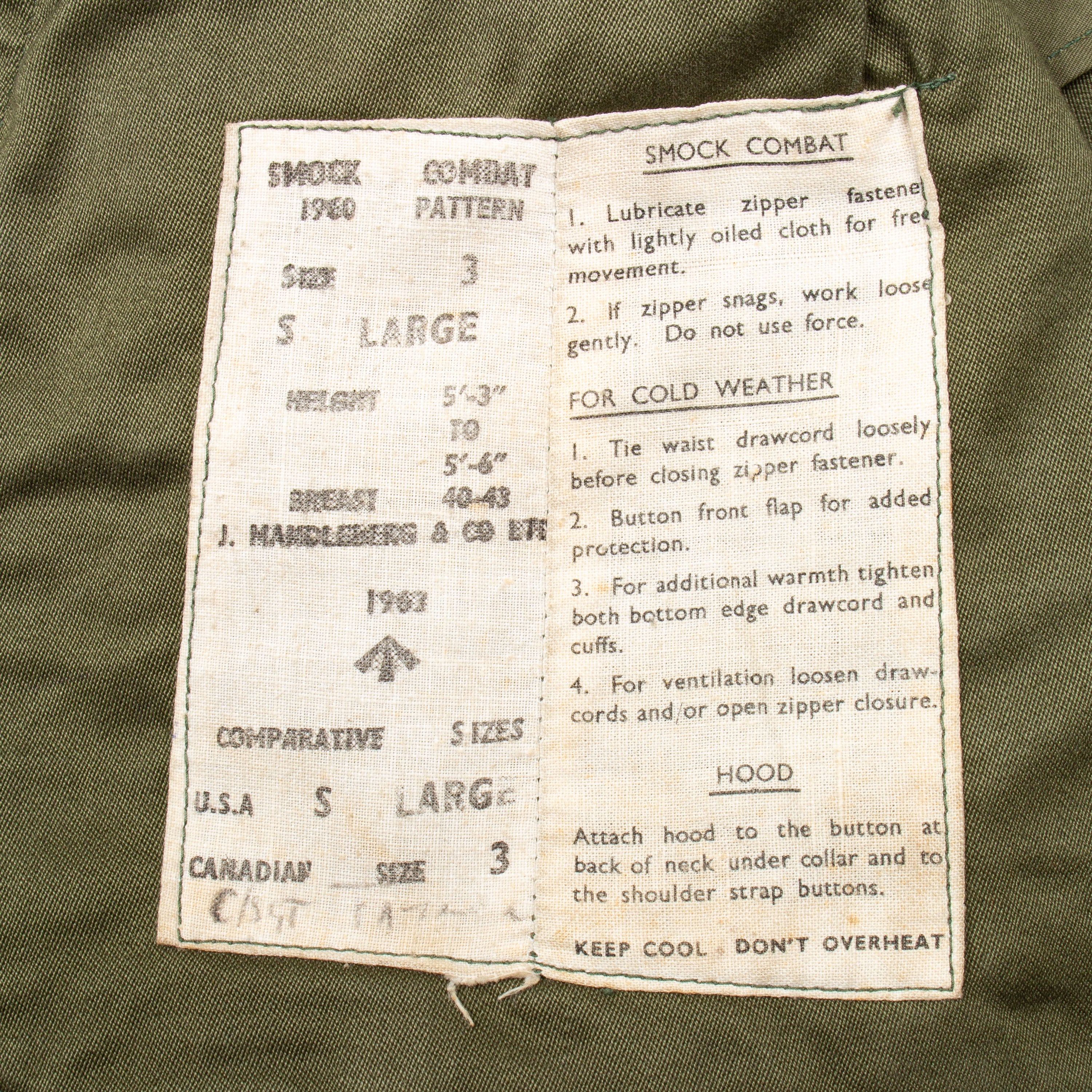 60s Vintage British Army 1960 Pattern Combat Smock - Medium - Image 7