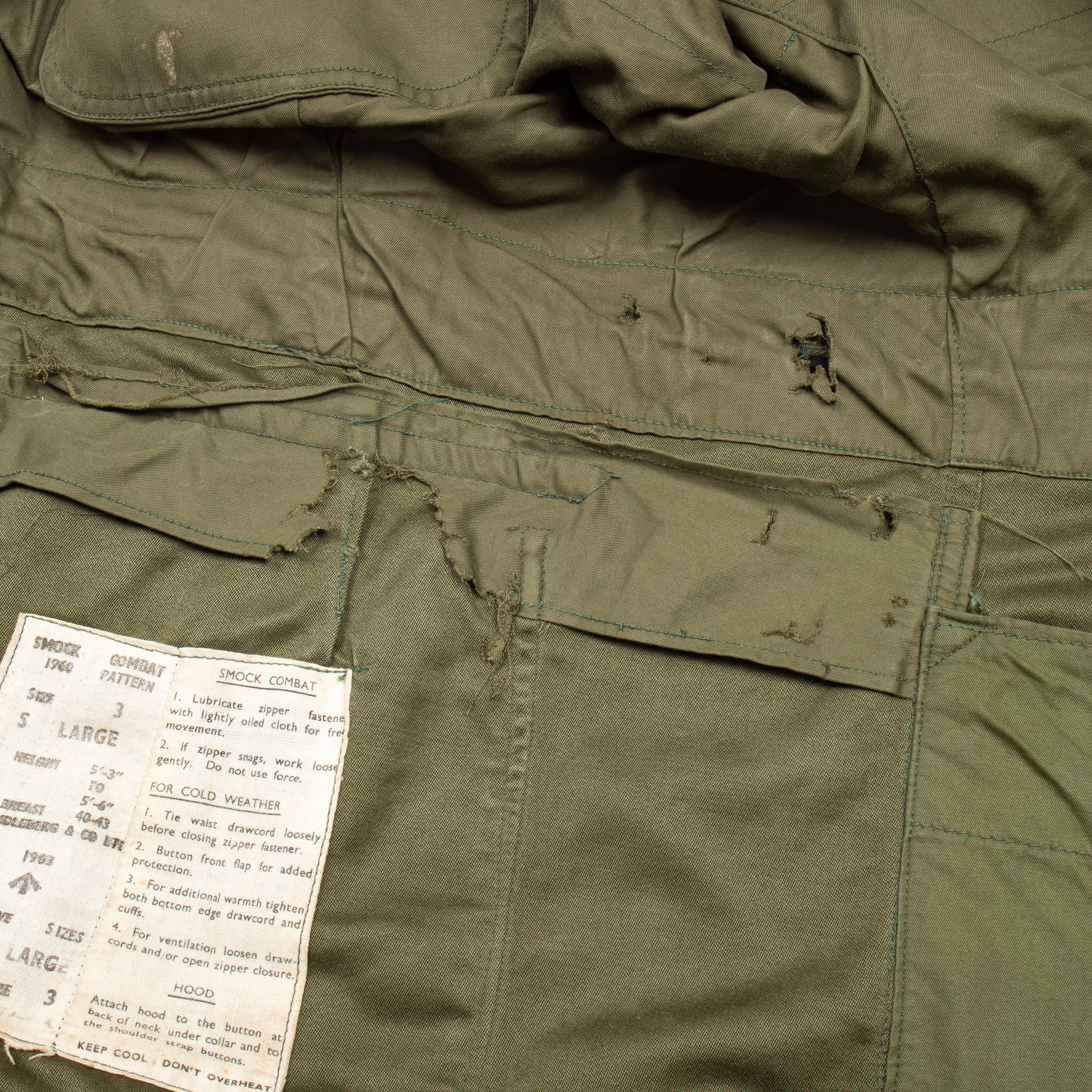 60s Vintage British Army 1960 Pattern Combat Smock - Medium - Image 8