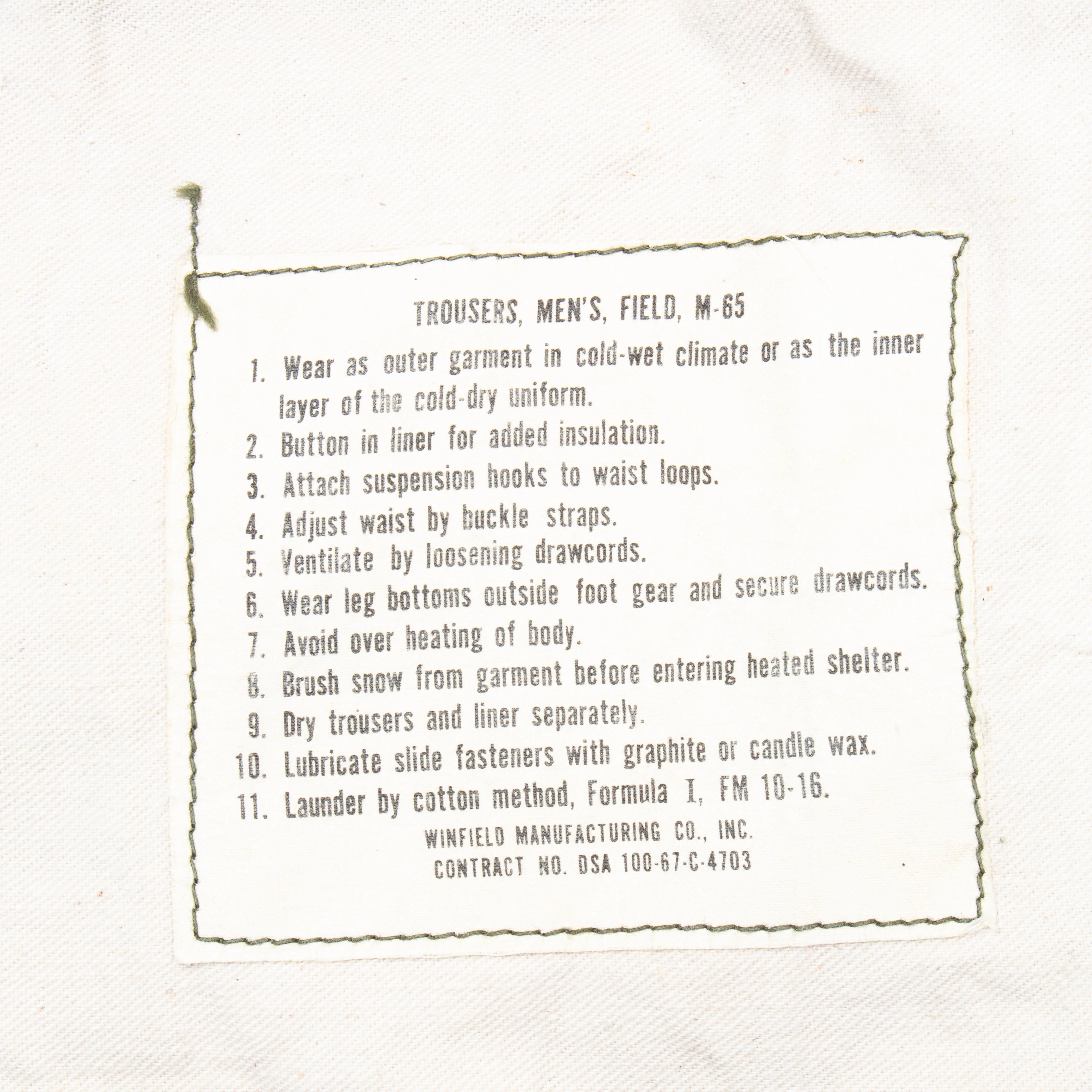60s M65 Cold Weather Trousers - 34x29 - Image 7