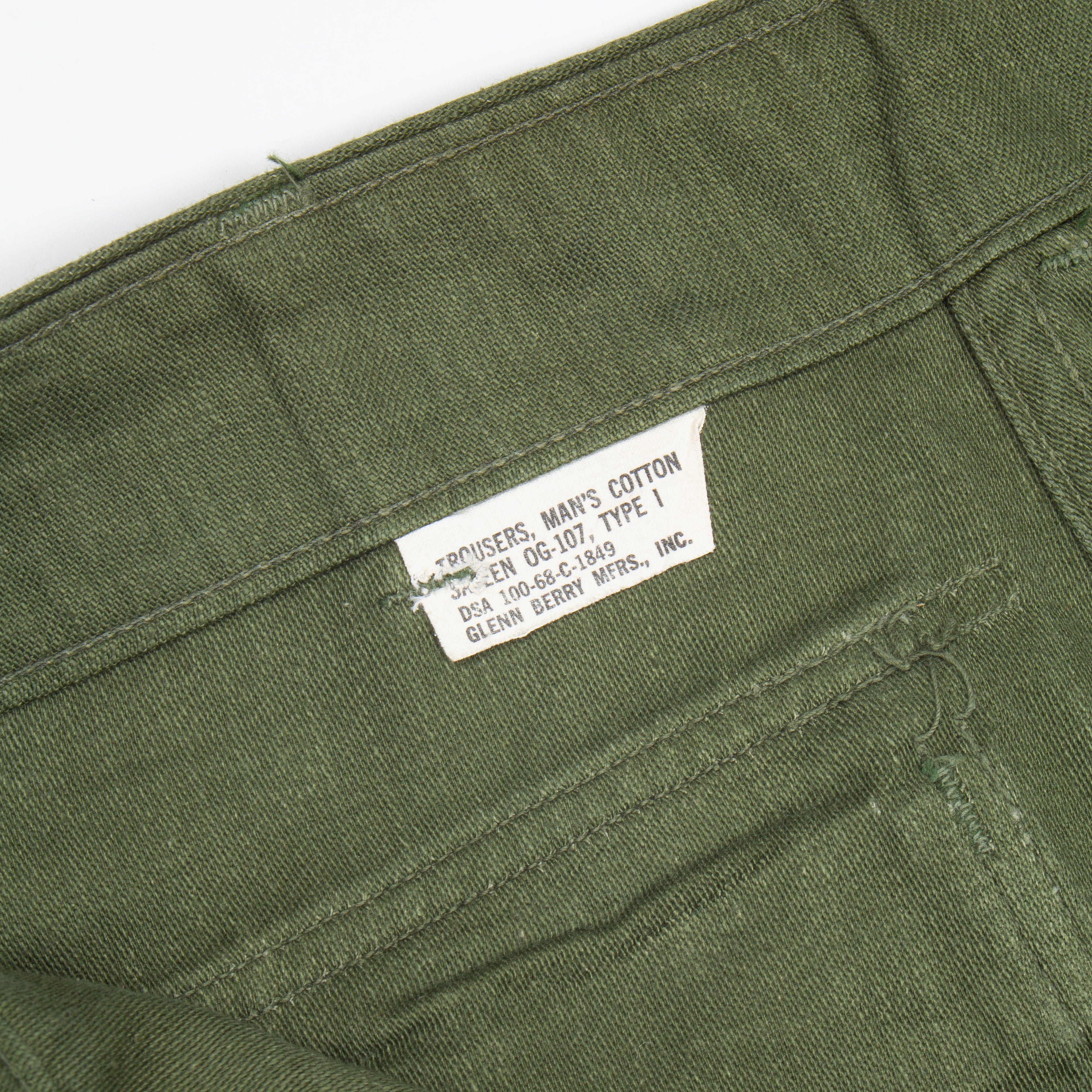 60s Vintage OG-107 Sateen Utility Trousers - 29x29 - Image 5