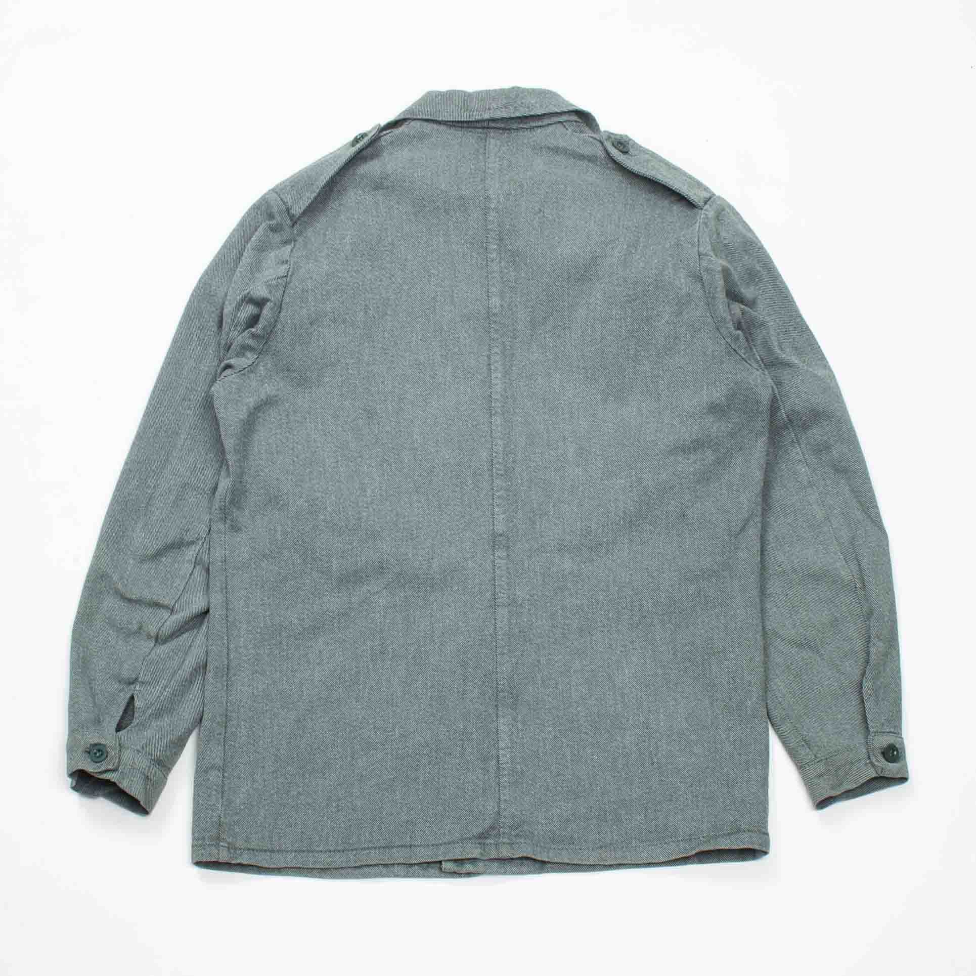 60s Vintage Swiss Army Salt & Pepper Denim Chore Jacket - Medium - Image 7