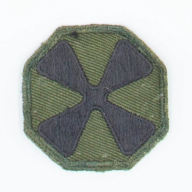 60s Vintage US Army Twill 8th United States Army Patch