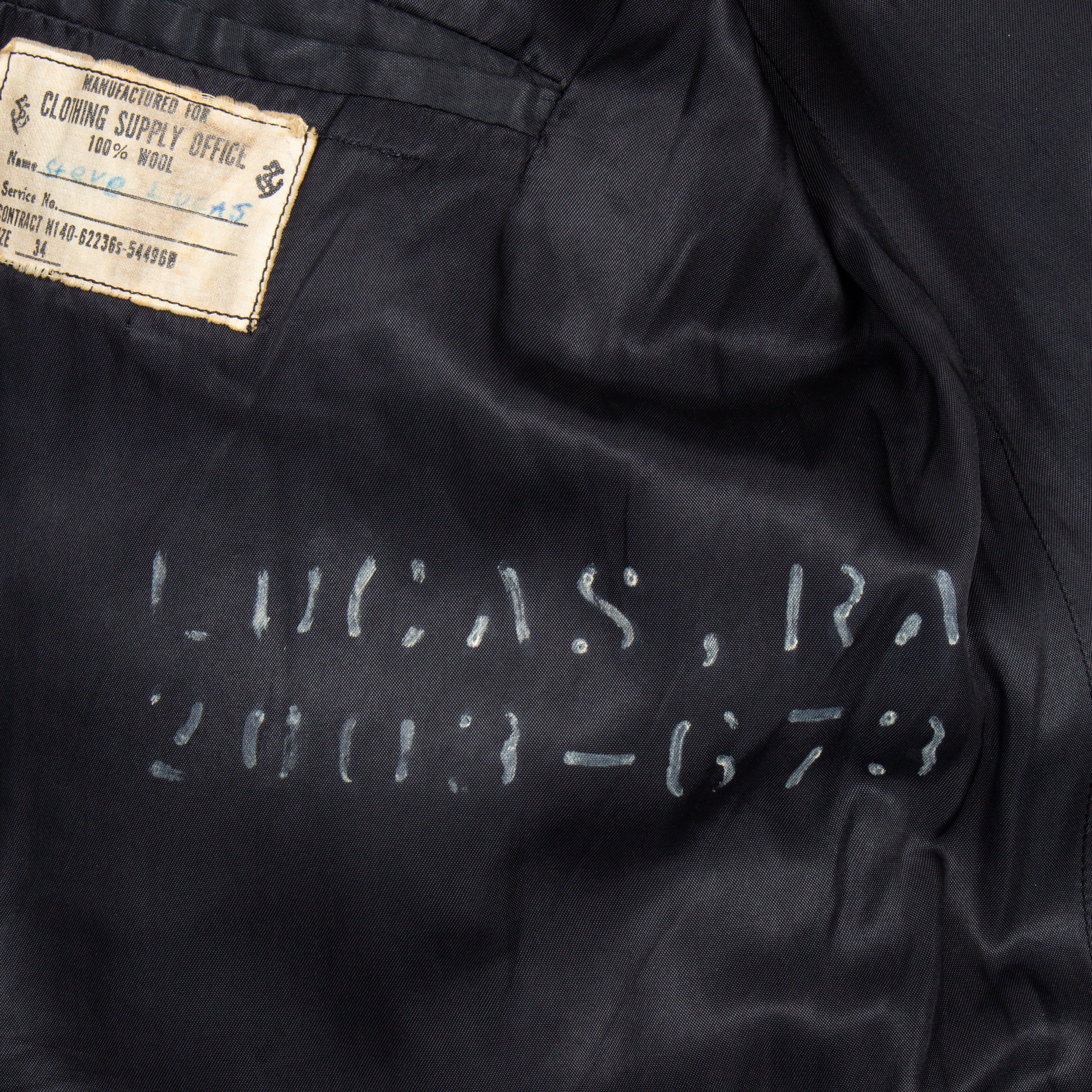 60s Vintage US Navy Black Pea Coat - X-Small - Image 7