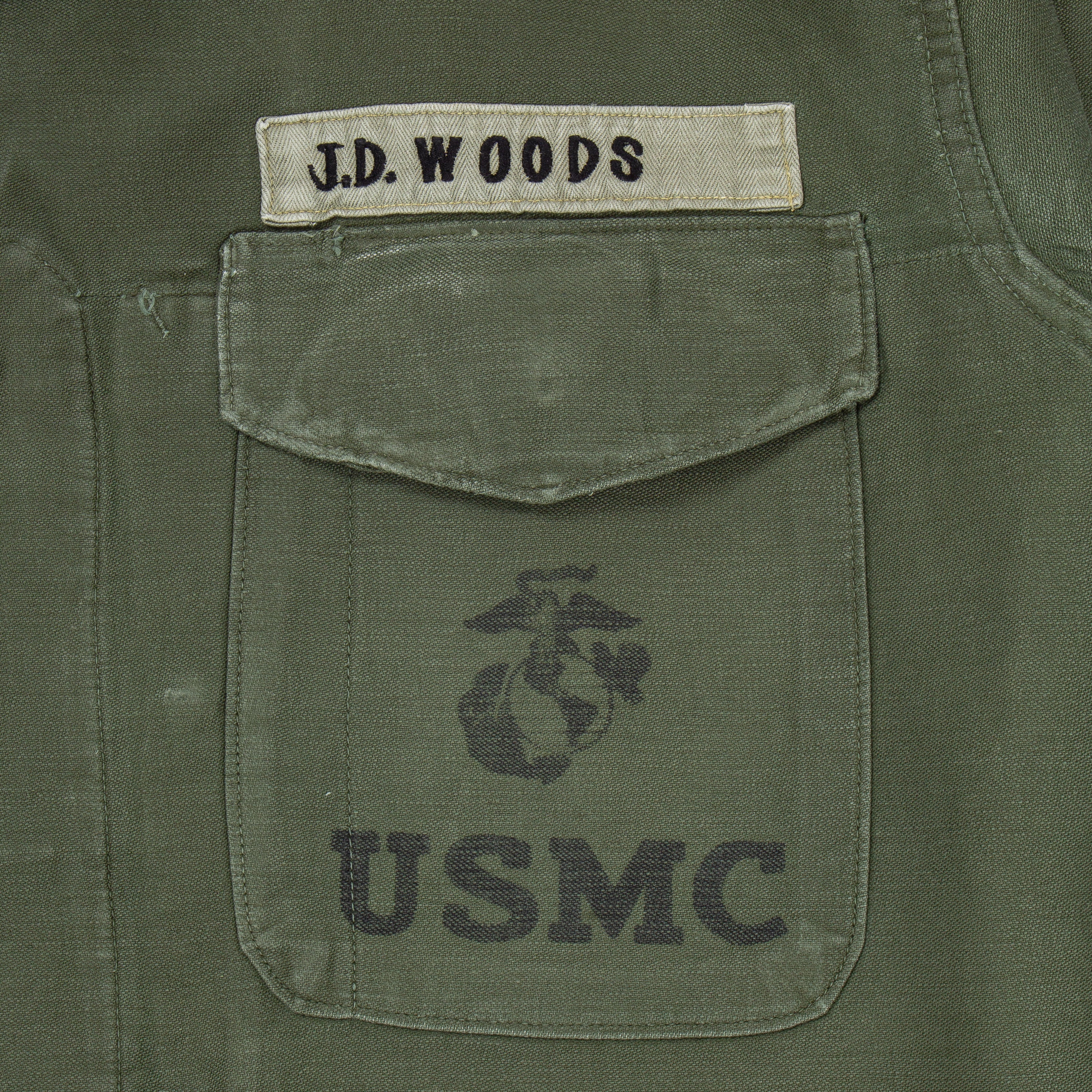 60s Vintage USMC Marines P56 Utility Shirt - Medium - Image 2