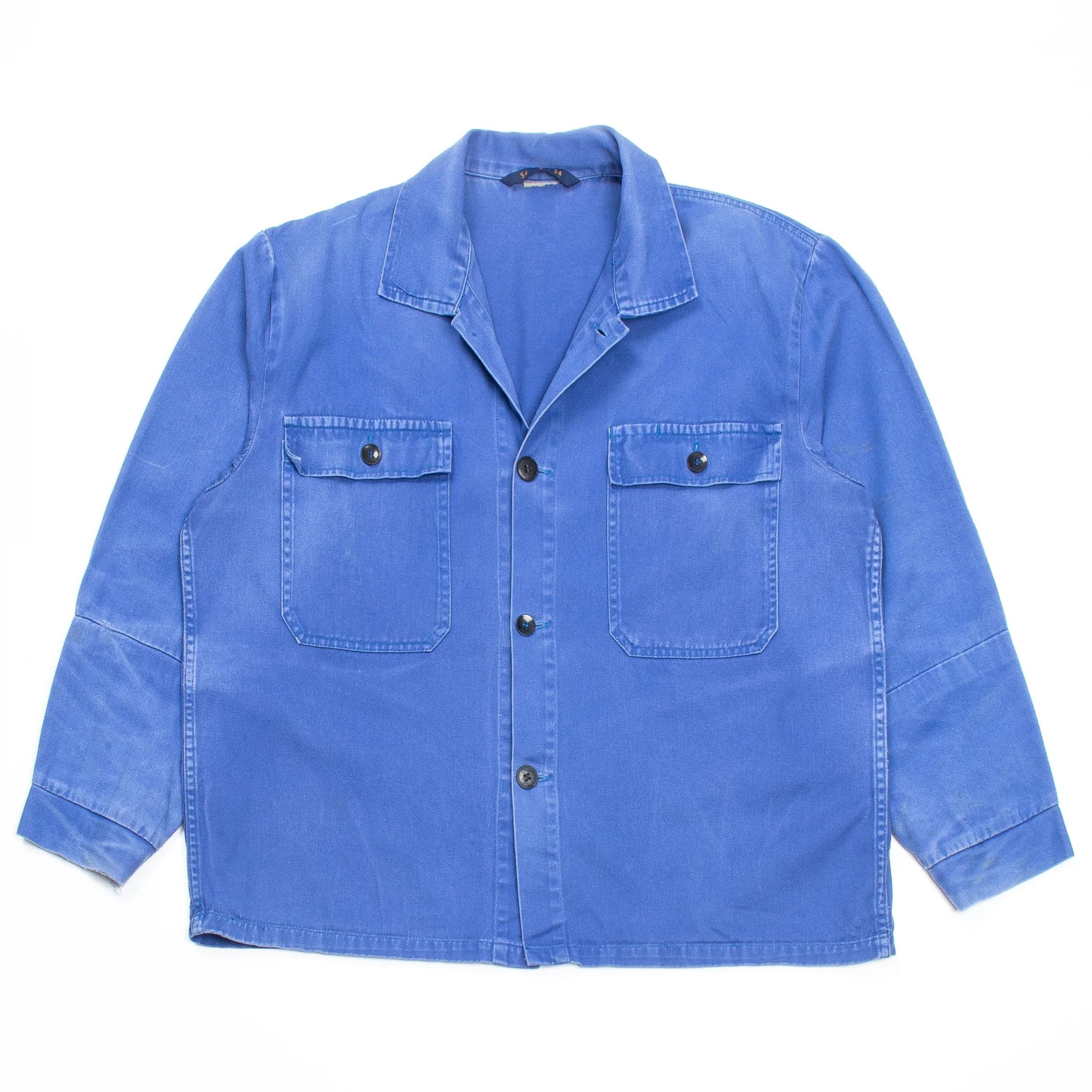 70s Vintage German Blue Chore Shirt Jacket - Large
