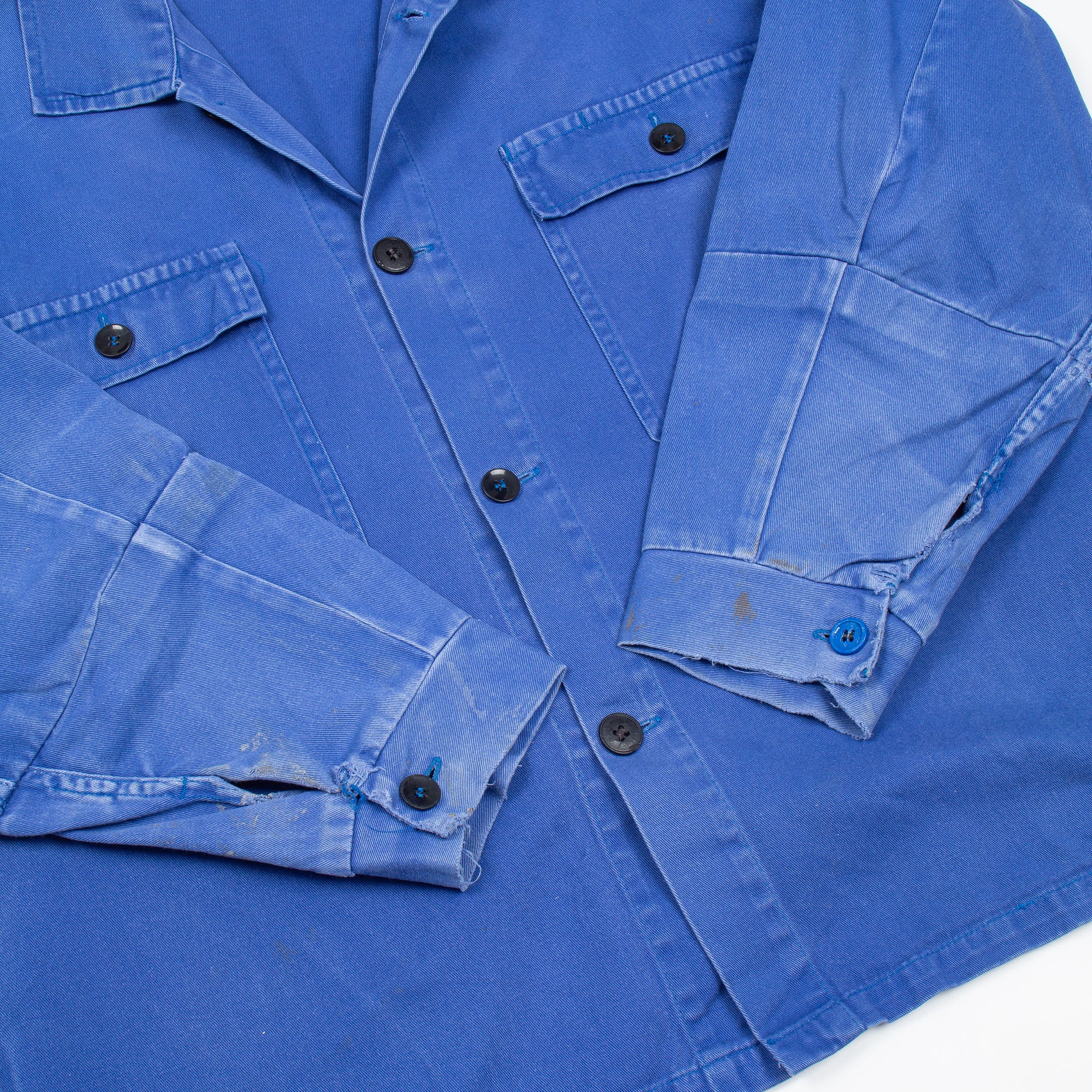 70s Vintage German Blue Chore Shirt Jacket - Large - Image 7