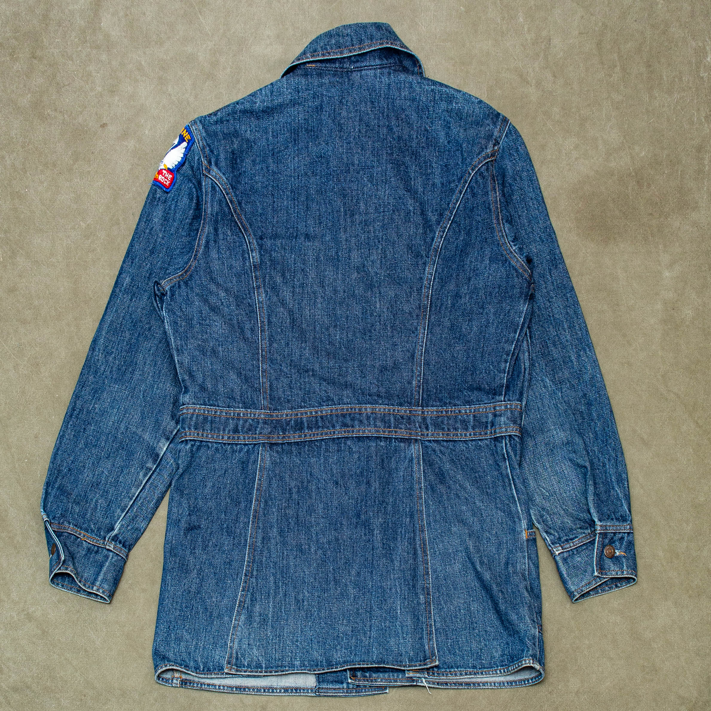 70s Vintage Levi's Orange Tab Long Denim Chore Jacket - Medium - Image 3