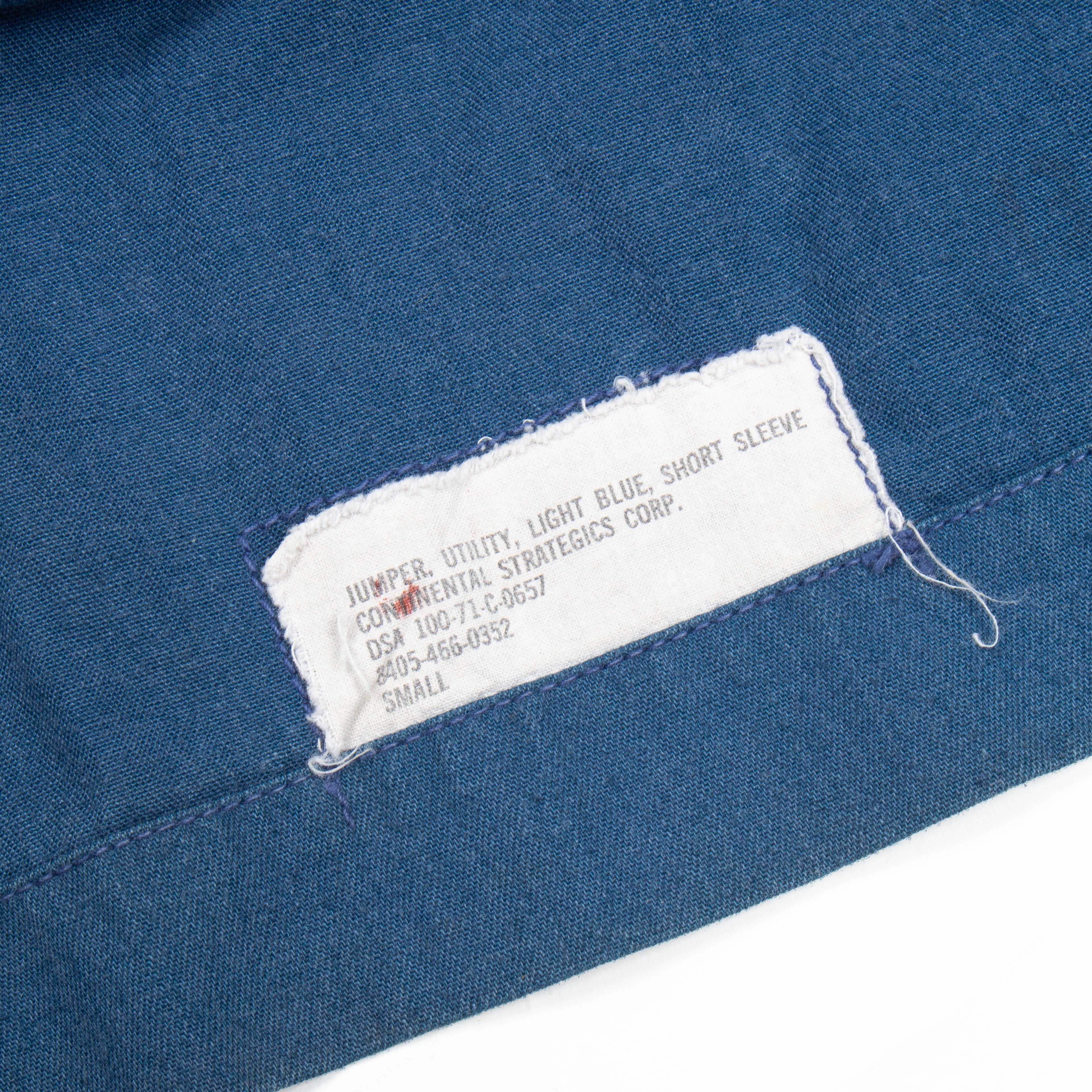 70s Vintage US Navy Blue Pullover Shirt - Small - Image 3