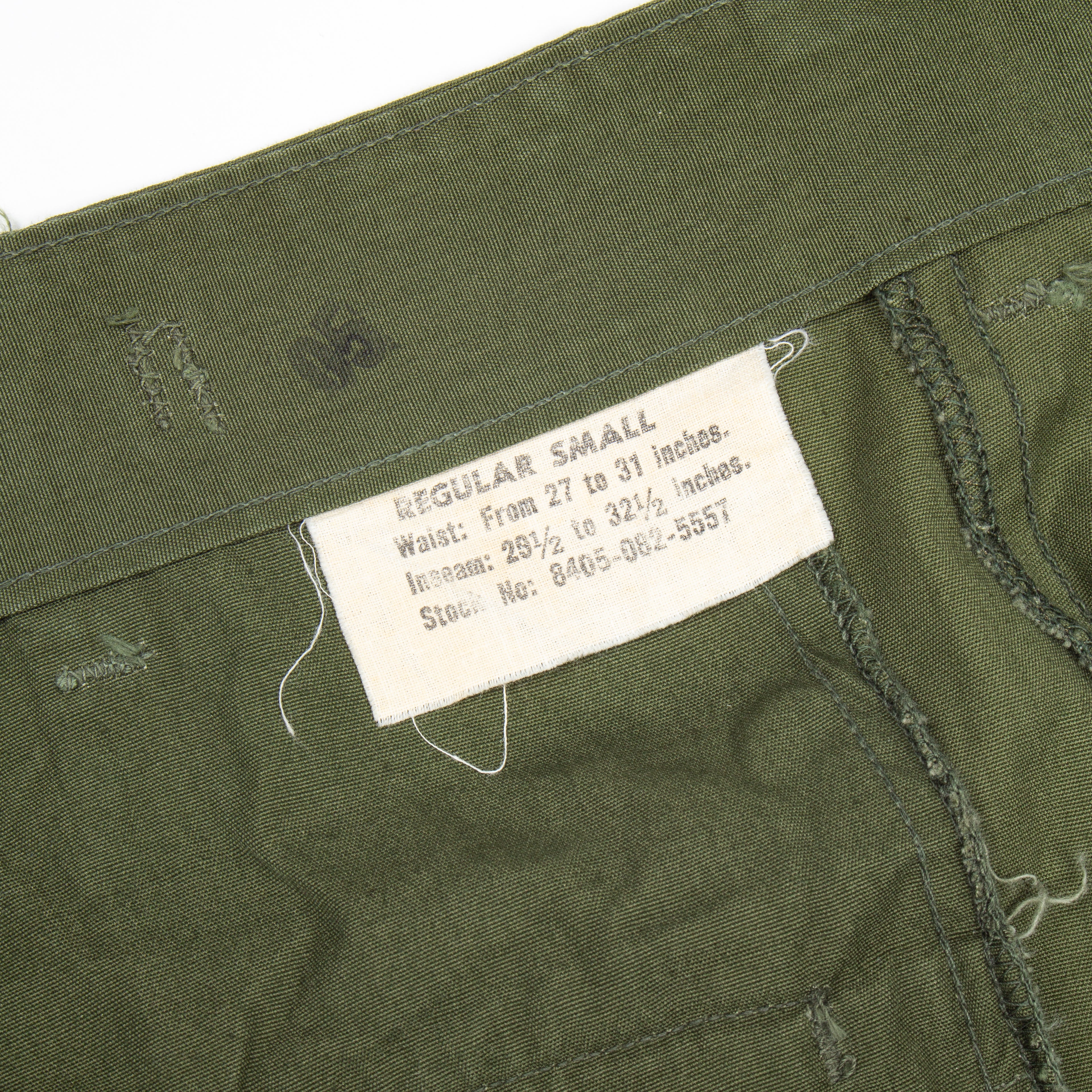 Deadstock 1966 Vietnam War Poplin Tropical Combat Trousers - 32x32 - Image 4