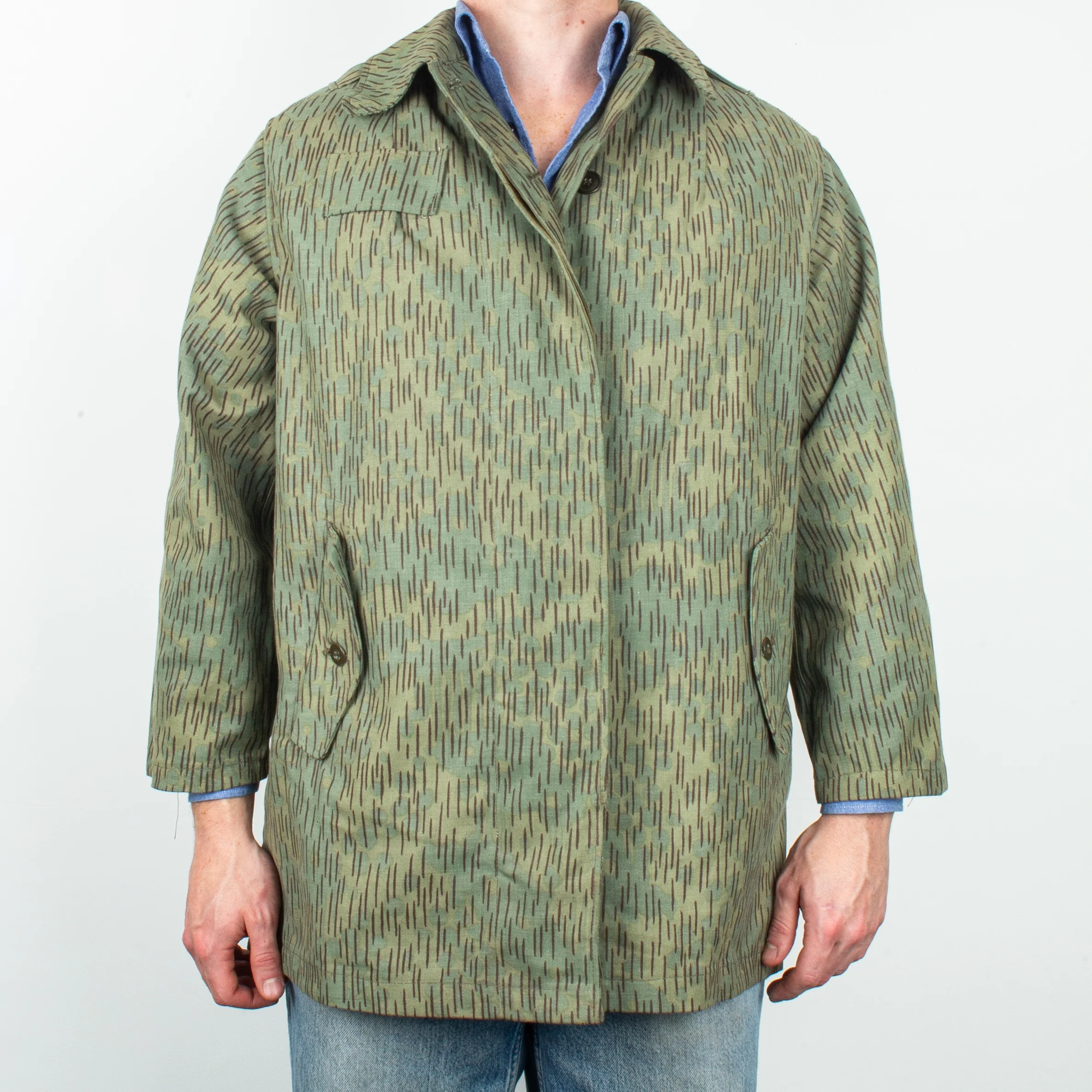 60s Vintage Czech Army Strichtarn Raindrop Camo Parka - Large / X-Large - Image 4