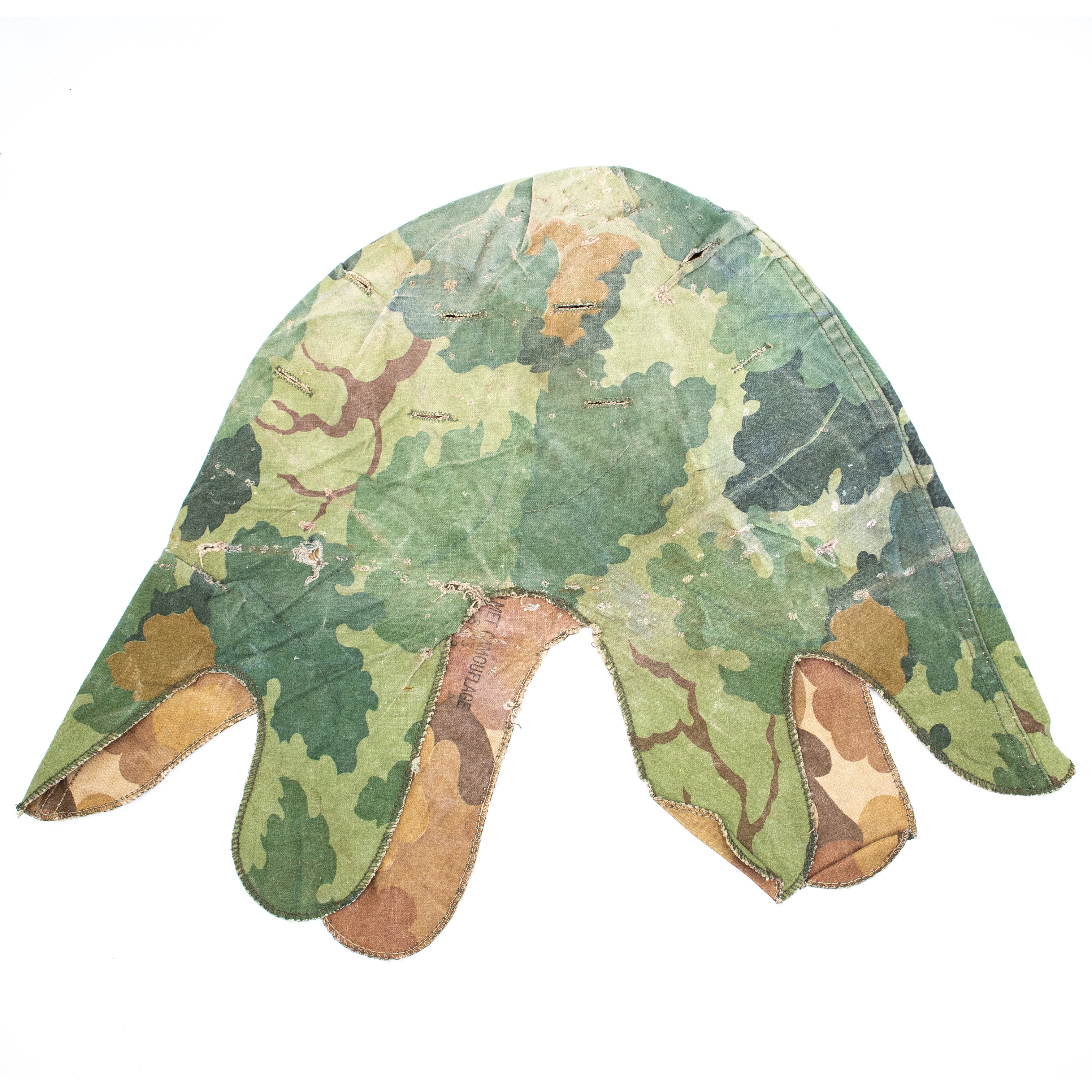 Original Vietnam War Mitchell Pattern M1 Helmet Cover - Image 2