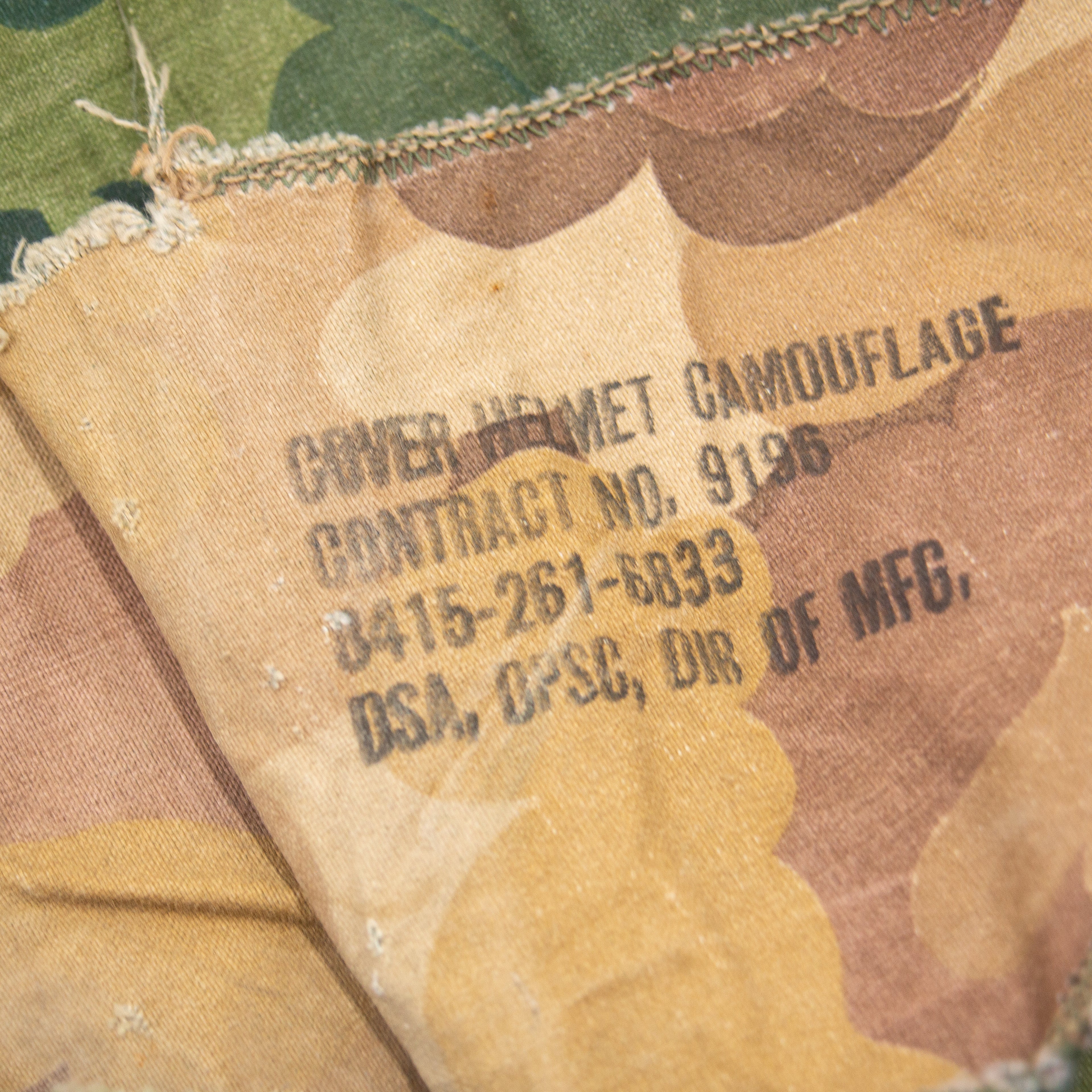Original Vietnam War Mitchell Pattern M1 Helmet Cover - Image 3
