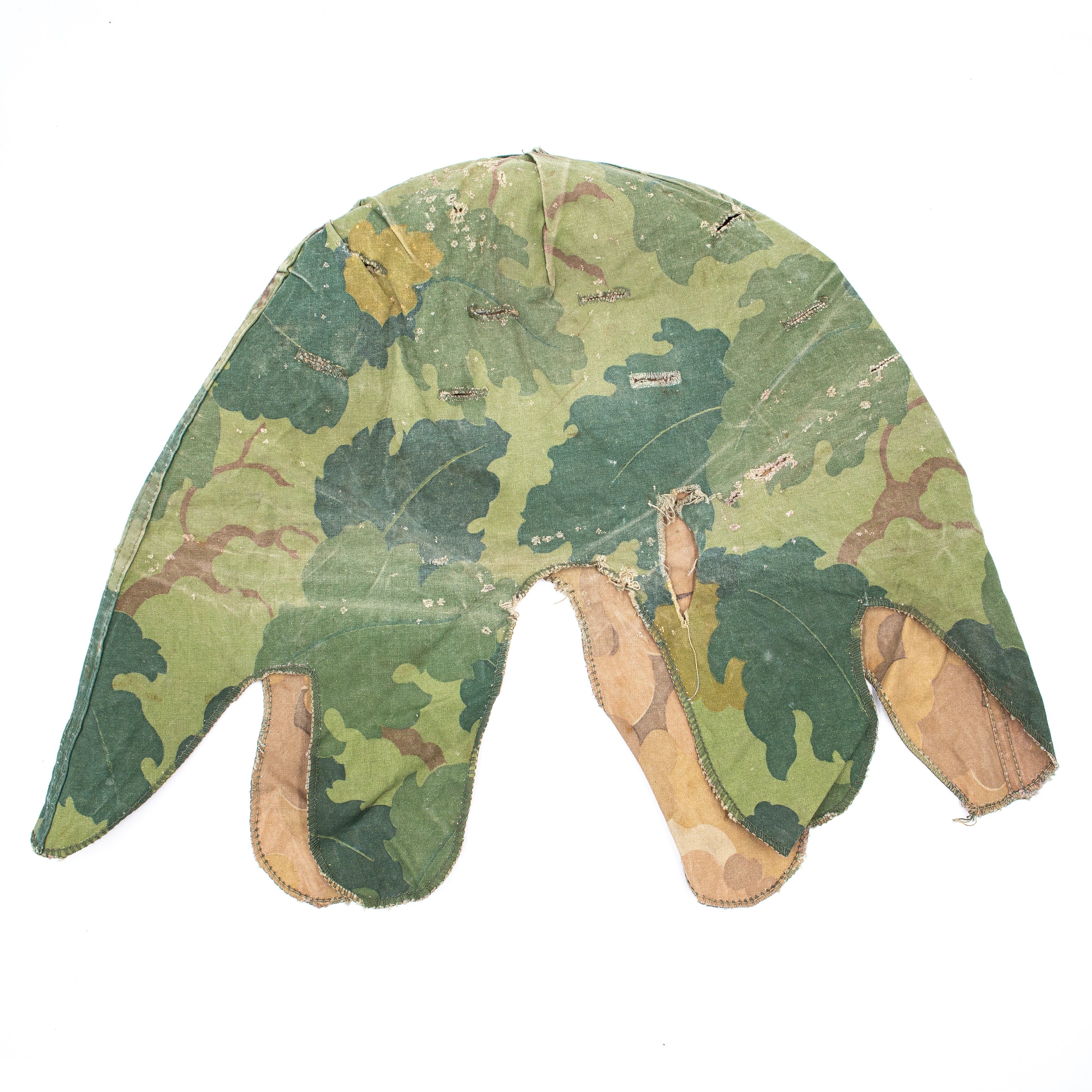Original Vietnam War Mitchell Pattern M1 Helmet Cover w/ Graffiti - Image 2