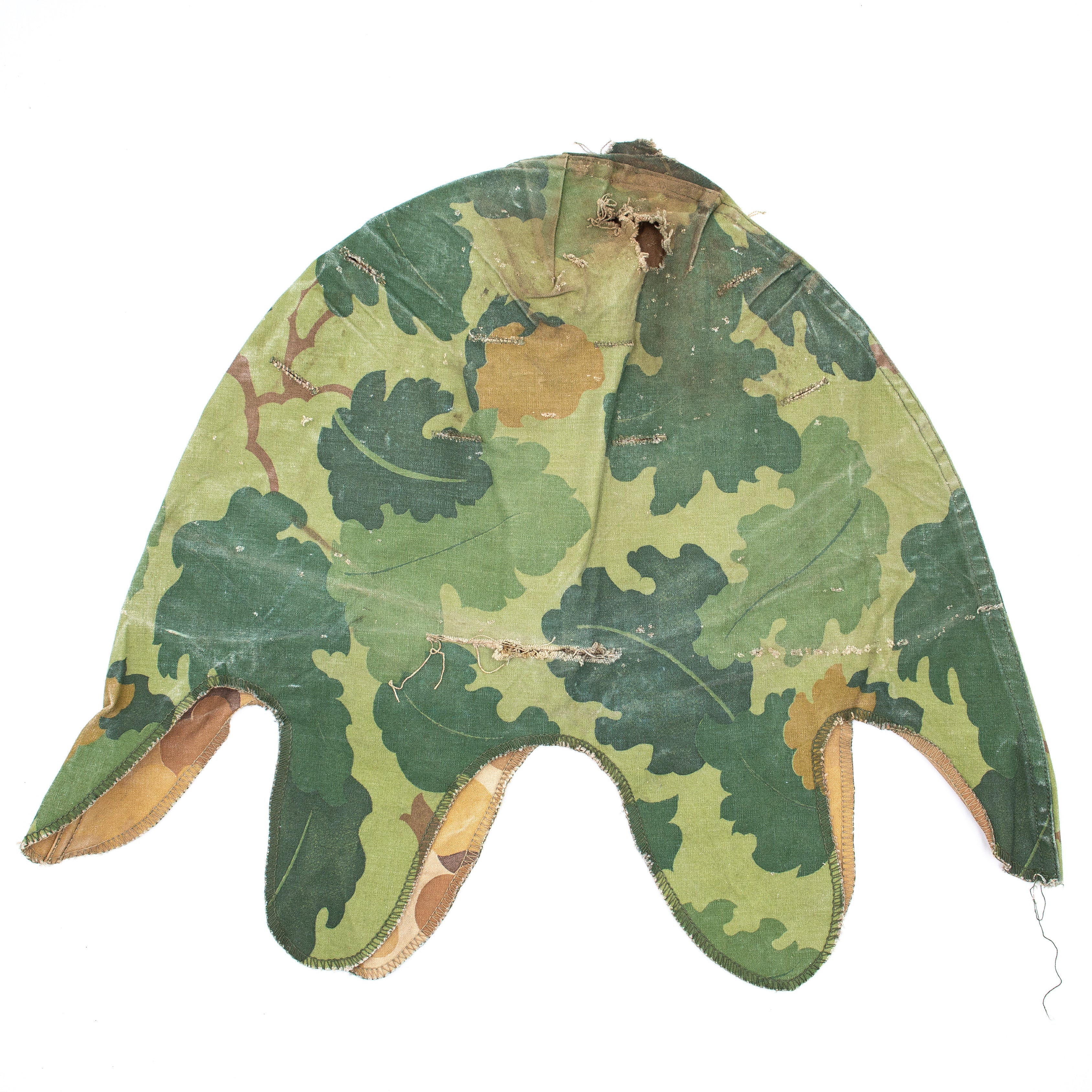 Original Vietnam War "Low-Cut" Mitchell Pattern M1 Helmet Cover - Image 2
