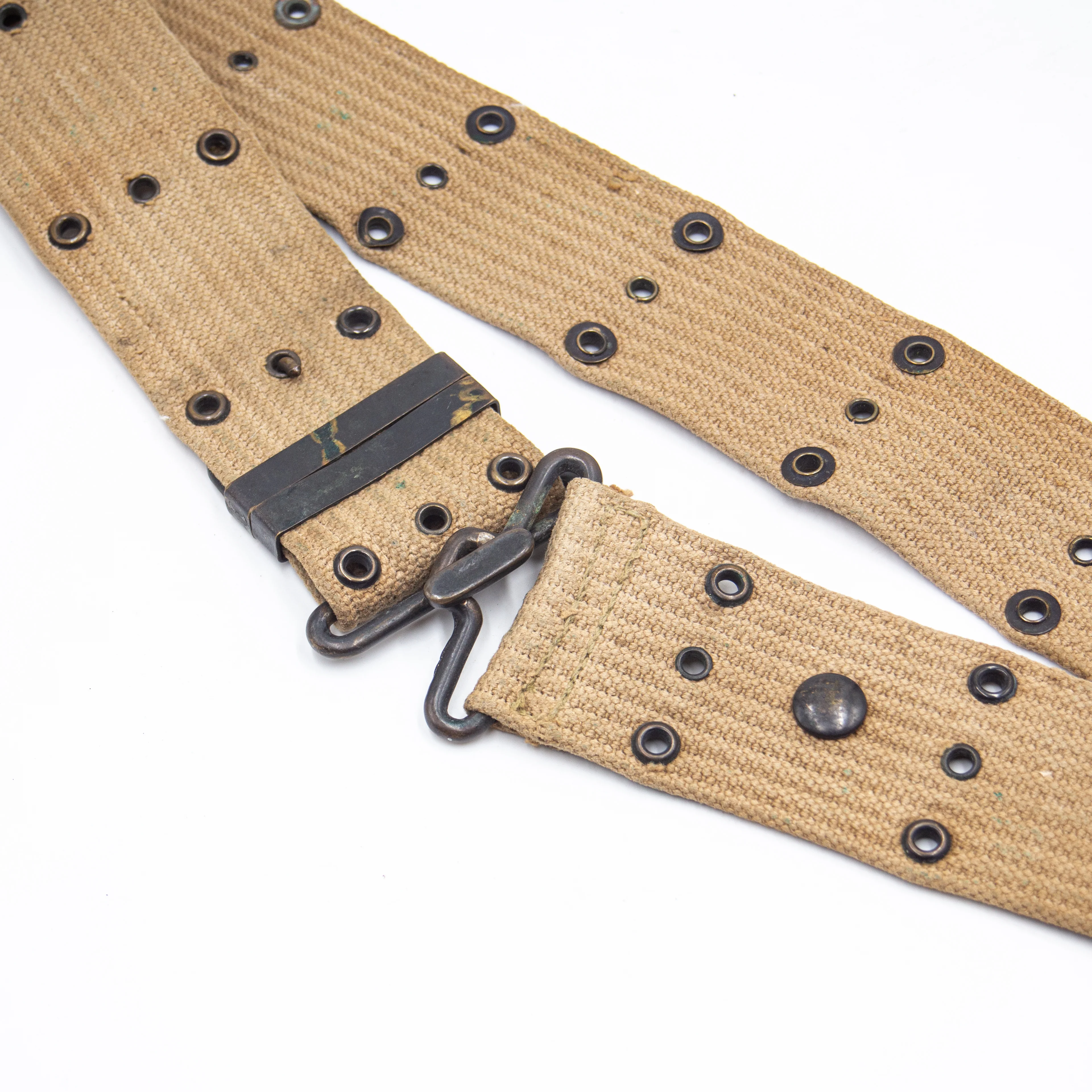 Original WW1 US Khaki M1912 Webbing Pistol Belt - Image 2