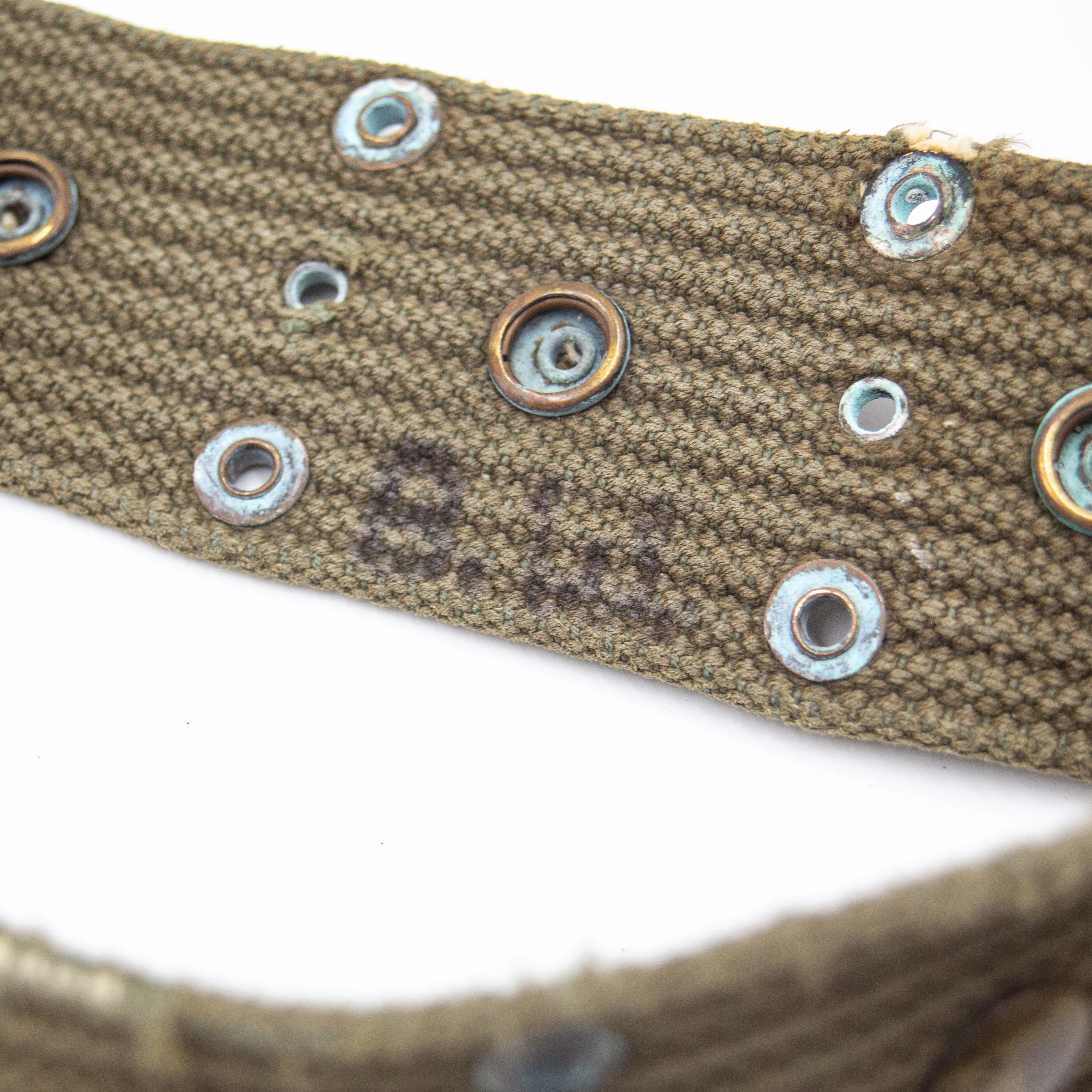 Rare Original Vietnam War USMC M1961 Webbing Belt - Image 3