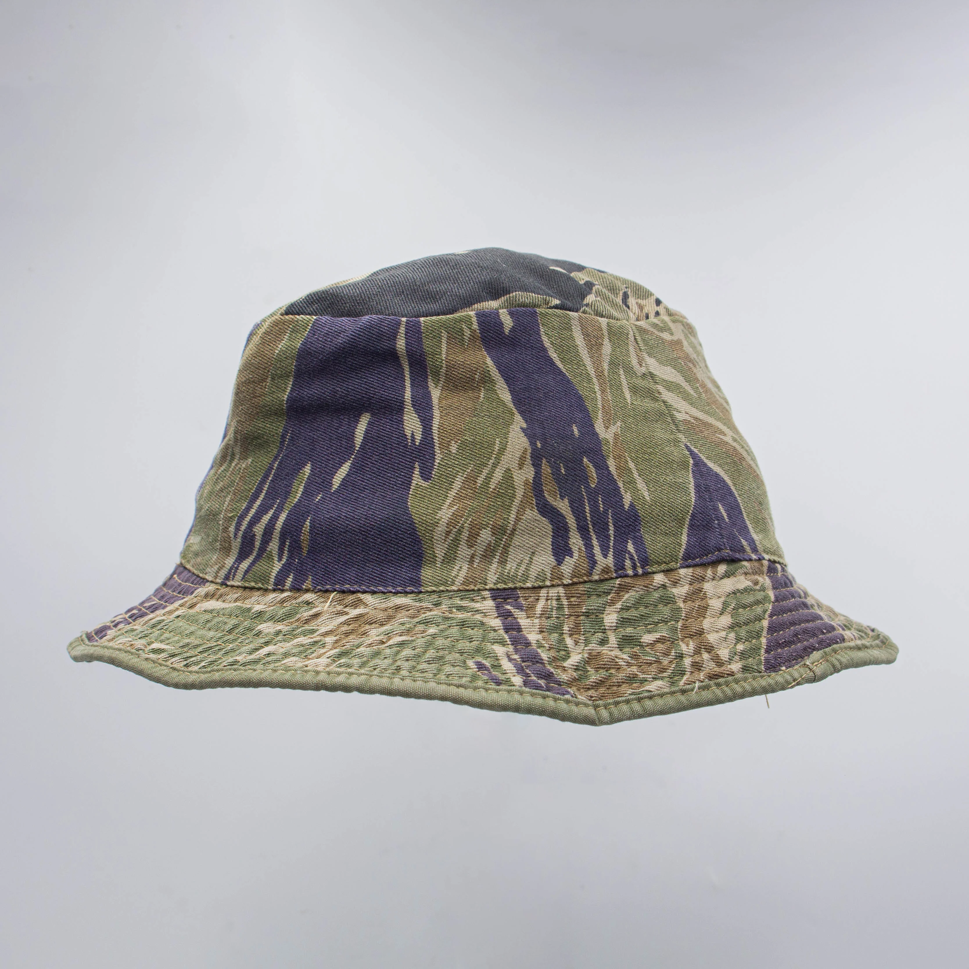 Original 60s Vietnam War Tailor-Made TDS Tigerstripe Style Boonie - Size 7
