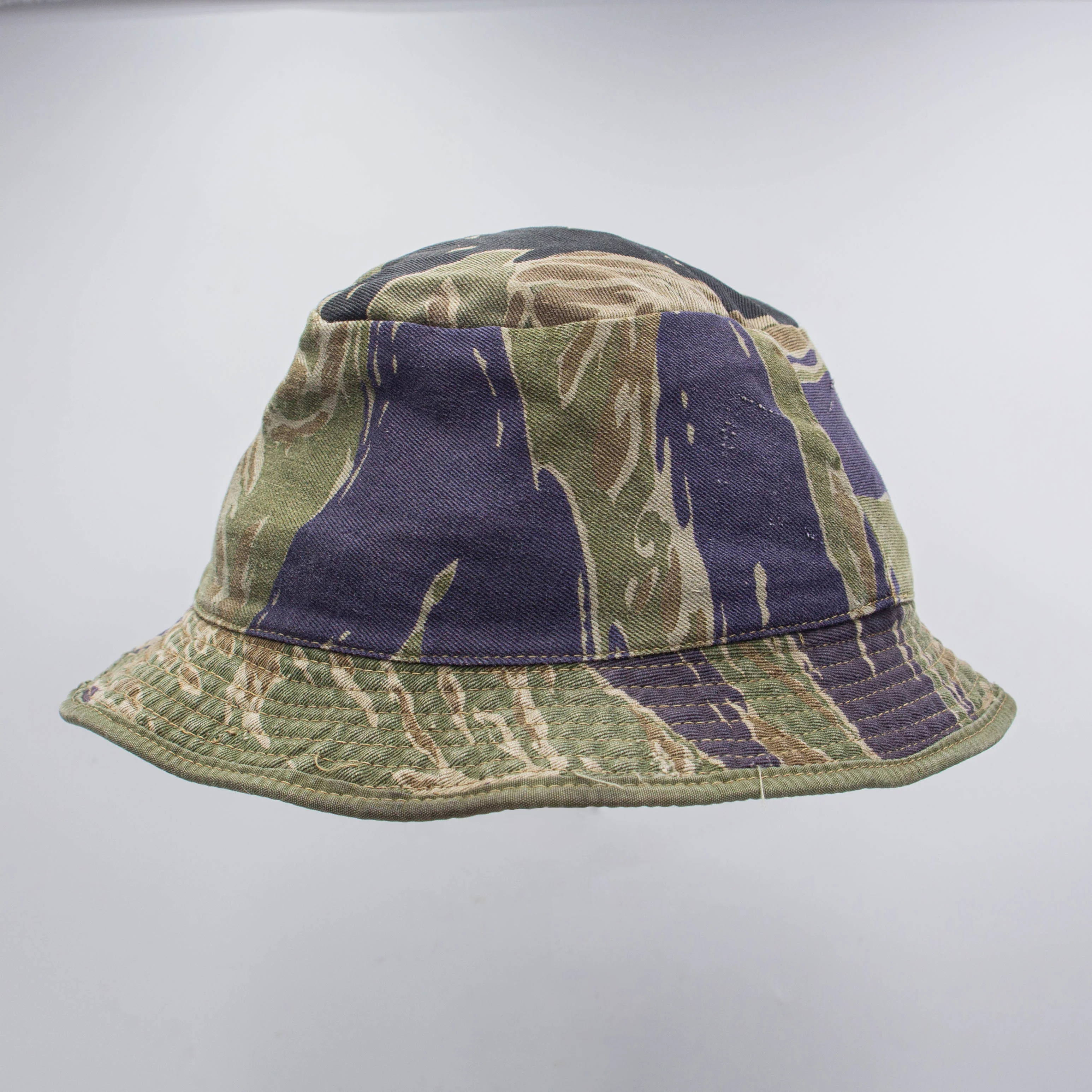 Original 60s Vietnam War Tailor-Made TDS Tigerstripe Style Boonie - Size 7 - Image 2