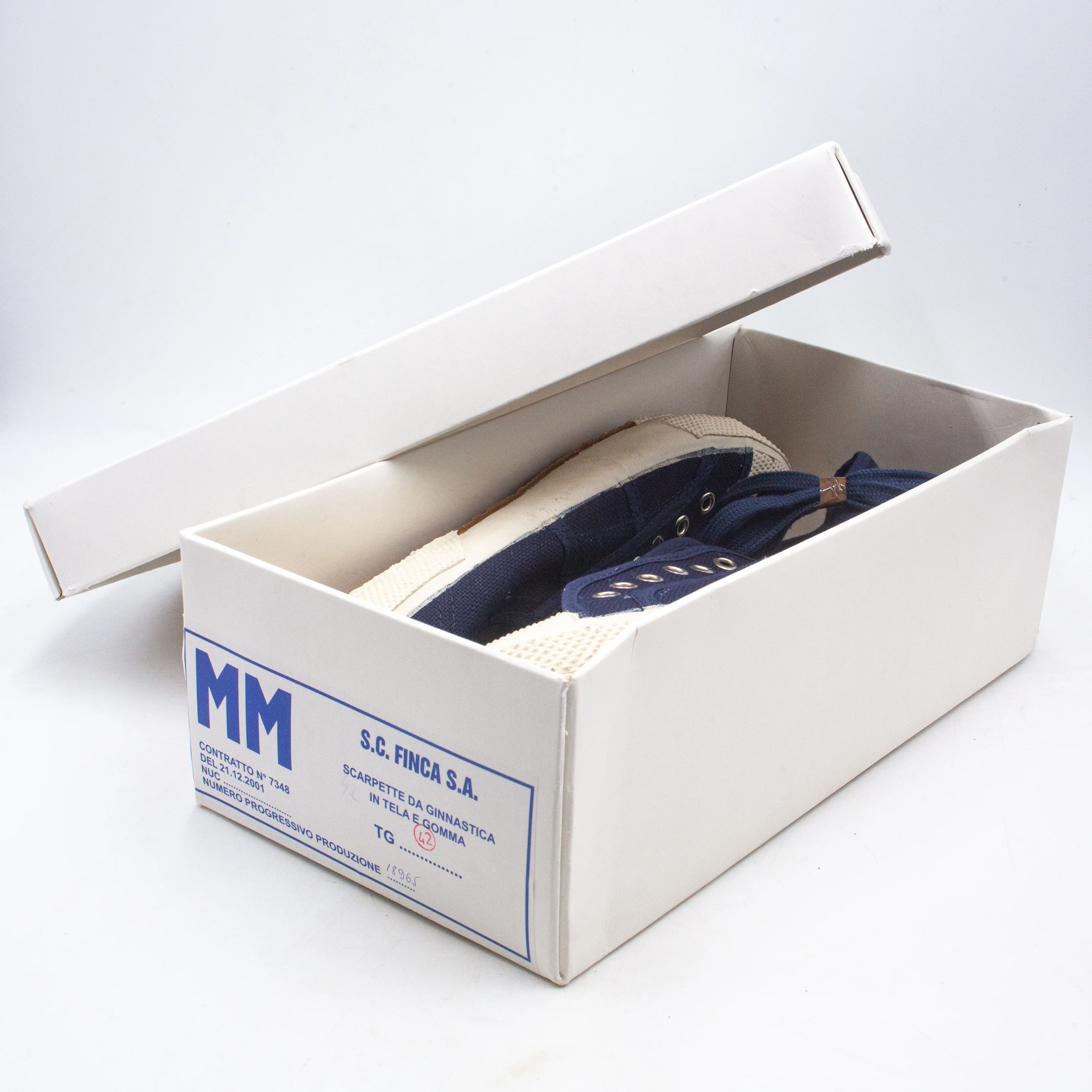 Vintage Italian Navy Blue Ginnastica Canvas Plimsolls - Image 5