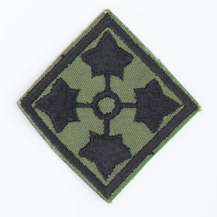 60s Vintage US Army Twill 4th Infantry Division Patch